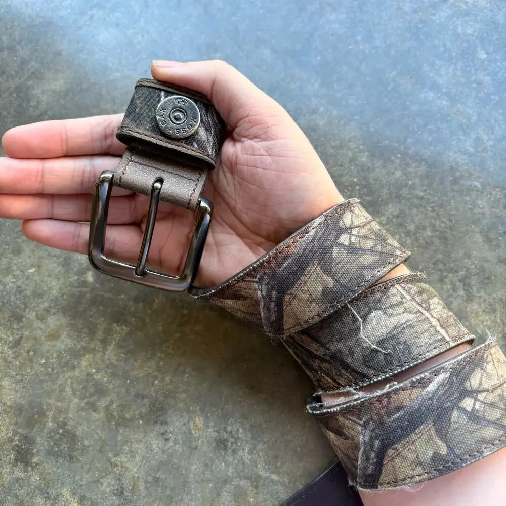 Vintage Mossy Oak‎ Camo Leather Belt
